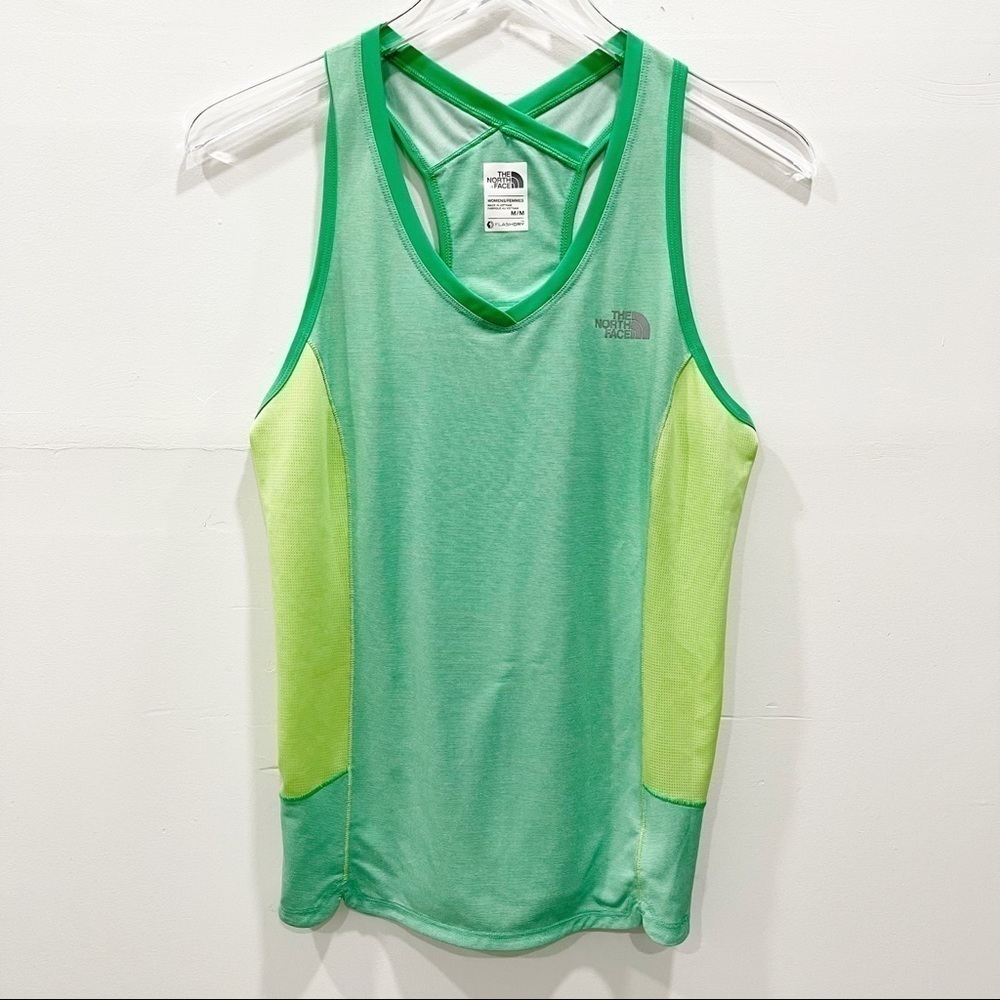The North Face Green Mesh Racerback Tank Top FlashDry Medium